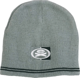 Skull Acrylic Beanie with Stripes